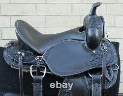 Horse Saddle Western Used Comfy Trail Barrel Floral Tooled Leather Tack 16