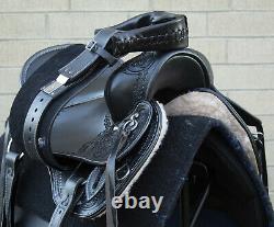 Horse Saddle Western Used Comfy Trail Barrel Floral Tooled Leather Tack 16