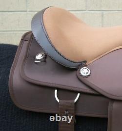 Horse Saddle Western Used Comfy Trail Barrel Synthetic Brown Tack 14 15 16