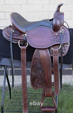 Horse Saddle Western Used Gaited Trail Endurance Custom Leather Tack 16 17 18
