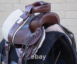 Horse Saddle Western Used Gaited Trail Endurance Custom Leather Tack 16 17 18