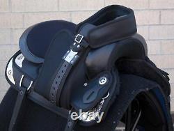 Horse Saddle Western Used Pleasure Trail Barrel Cordura Black Tack 15 16 17 18