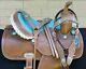Horse Saddle Western Used Pleasure Trail Barrel Floral Tooled Leather Tack 15 16