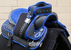 Horse Saddle Western Used Pleasure Trail Barrel Racing Show Cordura Tack 16