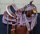 Horse Saddle Western Used Pleasure Trail Barrel Roper Leather Child Tack Set 12
