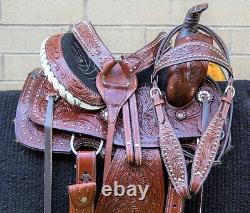 Horse Saddle Western Used Pleasure Trail Barrel Roping Show Leather Tack Set