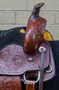 Horse Saddle Western Used Pleasure Trail Barrel Roping Show Leather Tack Set