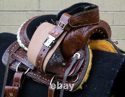 Horse Saddle Western Used Pleasure Trail Barrel Roping Show Leather Tack Set