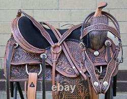 Horse Saddle Western Used Pleasure Trail Ranch Antique Leather Tack 15 16 17 18