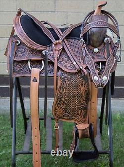 Horse Saddle Western Used Pleasure Trail Ranch Antique Leather Tack 15 16 17 18