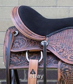 Horse Saddle Western Used Pleasure Trail Ranch Antique Leather Tack 15 16 17 18