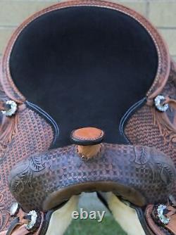 Horse Saddle Western Used Pleasure Trail Ranch Antique Leather Tack 15 16 17 18