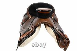 Horse Saddle Western Used Pleasure Trail Roping Ranch Pro Leather Tack 16