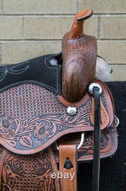 Horse Saddle Western Used Trail Barrel All Purpose Leather Tack Set 16 17 18