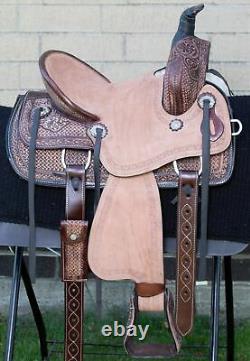 Horse Saddle Western Used Trail Barrel Antique Roper Ranch Leather Tack 13