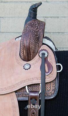 Horse Saddle Western Used Trail Barrel Antique Roper Ranch Leather Tack 13