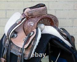 Horse Saddle Western Used Trail Barrel Antique Roper Ranch Leather Tack 13