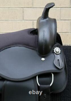 Horse Saddle Western Used Trail Barrel Premium Synthetic Tack 17 18