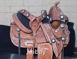 Horse Saddle Western Used Trail Barrel Show Premium Tooled Leather Tack 12 13 14