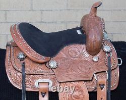 Horse Saddle Western Used Trail Barrel Show Premium Tooled Leather Tack 12 13 14