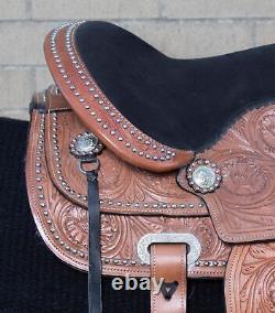 Horse Saddle Western Used Trail Barrel Show Premium Tooled Leather Tack 12 13 14