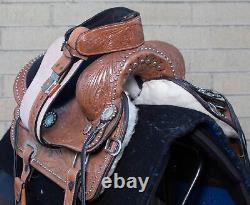 Horse Saddle Western Used Trail Barrel Show Premium Tooled Leather Tack 12 13 14