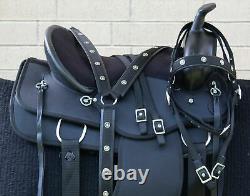 Horse Saddle Western Used Trail Barrel Synthetic Cordura Tack 15 17 18