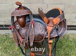 Horse Saddle Western Used Trail Endurance Antique Leather Tack 15 16 17 18