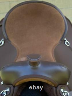 Horse Saddle Western Used Trail Gaited Brown Pro Synthetic Tack 15 16 17 18