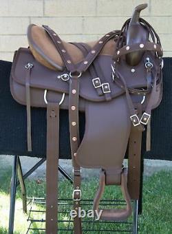 Horse Saddle Western Used Trail Gaited Close Contact Synthetic Tack 16