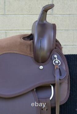 Horse Saddle Western Used Trail Gaited Close Contact Synthetic Tack 16