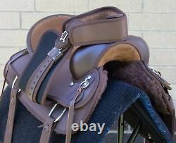 Horse Saddle Western Used Trail Gaited Close Contact Synthetic Tack 16