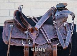 Horse Saddle Western Used Trail Roper Wade Afork Ranch Leather Tack 16