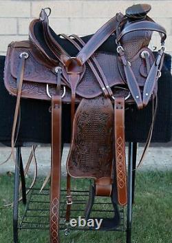 Horse Saddle Western Used Trail Roping Wade Ranch Work Leather Tack 16 17 18