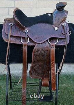 Horse Saddle Western Used Trail Roping Wade Ranch Work Leather Tack 16 17 18