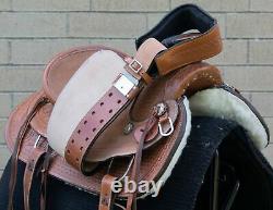 Horse Saddle Western Used Wade Ranch Roping Trail Deep Seat Leather Tack 16 17