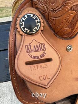 Horse Tack 14 1/2 Alamo Western Barrel Racing Saddle