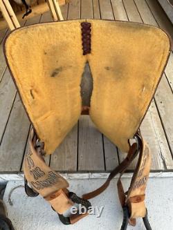 Horse Tack 14 1/2 Alamo Western Barrel Racing Saddle