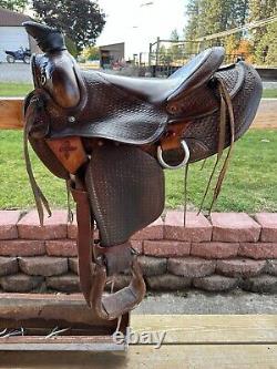 Horse Tack 14 1/2 Bona Allen Round Skirt Western Saddle