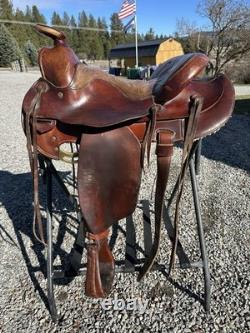 Horse Tack 15 1/2 Carl Olson Western Ranch Saddle