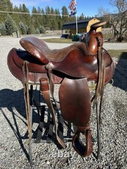 Horse Tack 15 1/2 Carl Olson Western Ranch Saddle