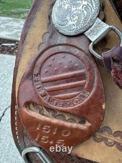 Horse Tack 15 1/2 The American Western Barrel Racing Saddle