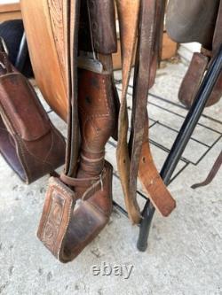 Horse Tack 16 1/2 Custom Wade Ranch Roping Western Saddle