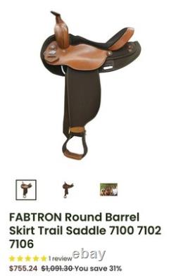 Horse Tack 16 Fabtron Trail Barrel Western Saddle