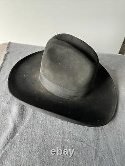 Huge Vintage Stetson Cowboy Hat 4x 7 3/8 Not Spurs Or Saddle