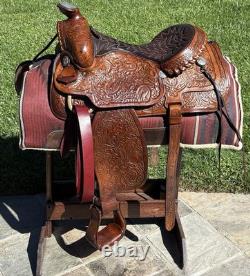 Hurrford Tex Tan Yoakum 16 In Western Saddle Used. Excellent Condition No Wear