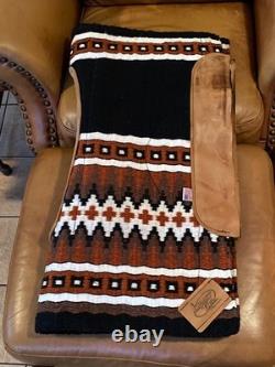 IMPACT GEL Western Saddle Navajo Woven Show Pad Black Rust Brown Wh Large 36x34