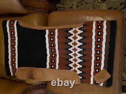 IMPACT GEL Western Saddle Navajo Woven Show Pad Black Rust Brown Wh Large 36x34