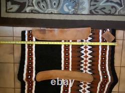 IMPACT GEL Western Saddle Navajo Woven Show Pad Black Rust Brown Wh Large 36x34