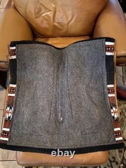 IMPACT GEL Western Saddle Navajo Woven Show Pad Black Rust Brown Wh Large 36x34